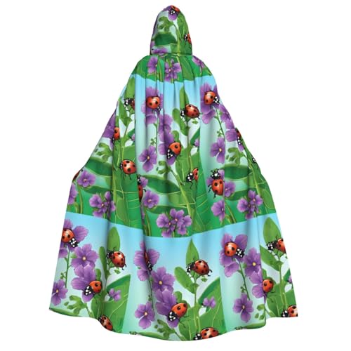 YBAOFU Halloween Zauberer Hexe Kapuzenmantel Umhang Weihnachten Hoodies Umhang Cosplay für Mode Männer Frauen Urlaub Gastgeschenke Partyzubehör Kleider Kleidung Kostüm – Marienkäfer von YBAOFU
