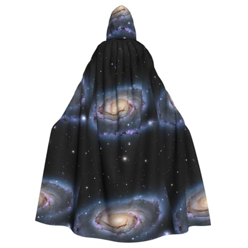 YBAOFU Halloween Zauberer Hexe Mit Kapuze Robe Mantel, Weihnachten Hoodies Cape Cosplay für Erwachsene Männer Frauen Urlaub Bevorzugungen Partybedarf Kleider Kleidung Kostüm - Sterne-Universum Raum von YBAOFU