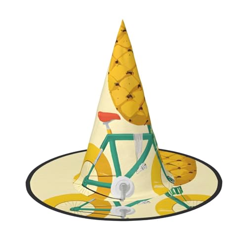 YBAOFU Hexenhut für Damen, spitz, faltbar, für Halloween-Party-Dekoration, 1 Stück, Ananas YBAOFU Hexenhut für Damen, spitz, faltbar, für Halloween-Party-Dekoration, 1 Stück, Ananas von YBAOFU
