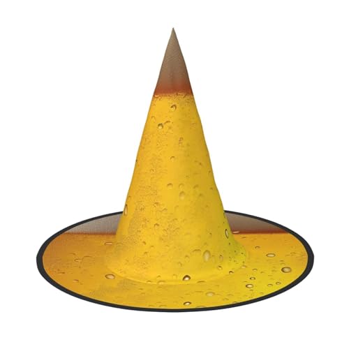 YBAOFU Hexenhut für Damen, spitz, faltbar, für Halloween-Party-Dekoration, 1 Stück, Bierschaum YBAOFU Hexenhut für Damen, spitz, faltbar, für Halloween-Party-Dekoration, 1 Stück, Bierschaum von YBAOFU