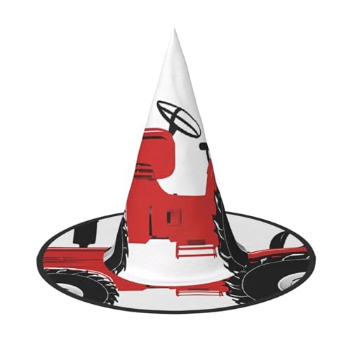 YBAOFU Hexenhut für Damen, spitz, faltbar, für Halloween-Party-Dekoration, 1 Stück, Cartoon-Traktor YBAOFU Hexenhut für Damen, spitz, faltbar, für Halloween-Party-Dekoration, 1 Stück, Cartoon-Traktor von YBAOFU