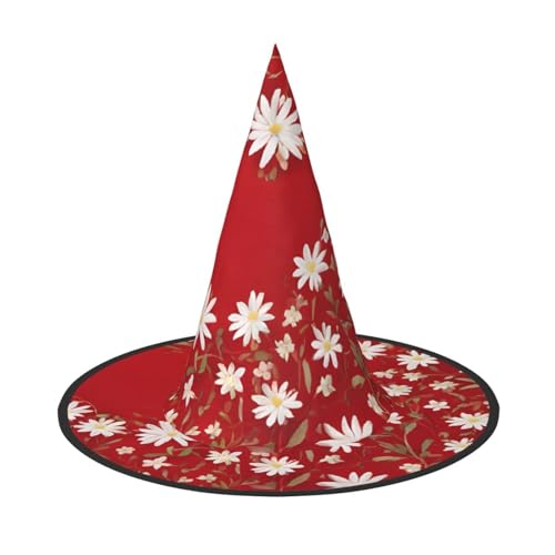 YBAOFU Hexenhut für Damen, spitz, faltbar, für Halloween-Party-Dekoration, 1 Stück, Herzblume YBAOFU Hexenhut für Damen, spitz, faltbar, für Halloween-Party-Dekoration, 1 Stück, Herzblume von YBAOFU