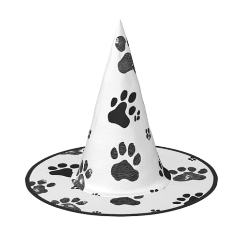 YBAOFU Hexenhut für Damen, spitz, faltbar, für Halloween-Party-Dekoration, 1 Stück, Knochen und Druck YBAOFU Hexenhut für Damen, spitz, faltbar, für Halloween-Party-Dekoration, 1 Stück, Knochen und Druck von YBAOFU
