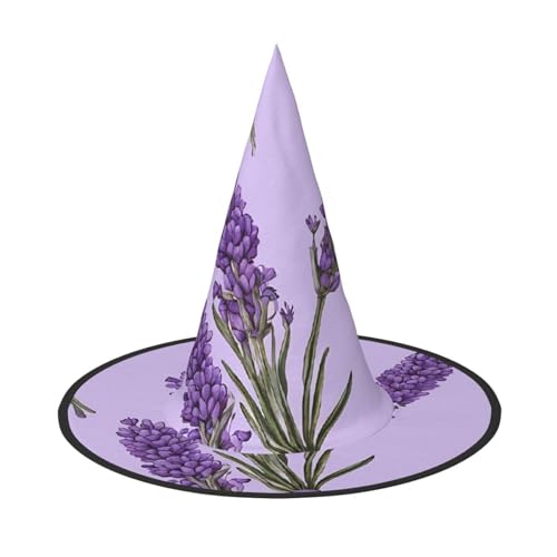 YBAOFU Hexenhut für Damen, spitz, faltbar, für Halloween-Party-Dekoration, 1 Stück, Lavendel-Stempel YBAOFU Hexenhut für Damen, spitz, faltbar, für Halloween-Party-Dekoration, 1 Stück, Lavendel-Stempel von YBAOFU