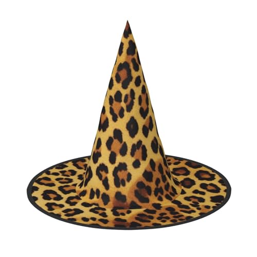 YBAOFU Hexenhut für Damen, spitz, faltbar, für Halloween-Party-Dekoration, 1 Stück, Leopardenmuster YBAOFU Hexenhut für Damen, spitz, faltbar, für Halloween-Party-Dekoration, 1 Stück, Leopardenmuster von YBAOFU
