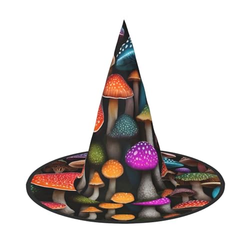 YBAOFU Hexenhut für Damen, spitz, faltbar, für Halloween-Party-Dekoration, 1 Stück, Pilz YBAOFU Hexenhut für Damen, spitz, faltbar, für Halloween-Party-Dekoration, 1 Stück, Pilz von YBAOFU