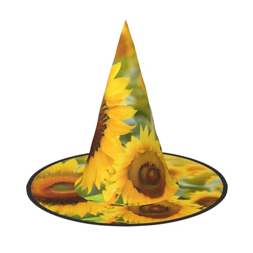 YBAOFU Hexenhut für Damen, spitz, faltbar, für Halloween-Party-Dekoration, 1 Stück, Sonnenblume YBAOFU Hexenhut für Damen, spitz, faltbar, für Halloween-Party-Dekoration, 1 Stück, Sonnenblume von YBAOFU