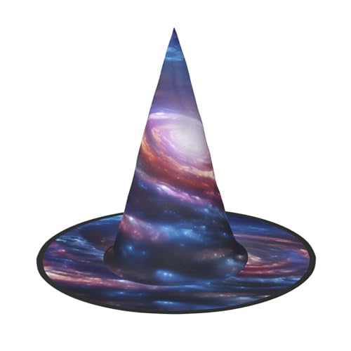YBAOFU Hexenhut für Damen, spitz, faltbar, für Halloween-Party-Dekoration, 1 Stück, Weltraumspirale, kosmische Energie YBAOFU Hexenhut für Damen, spitz, faltbar, für Halloween-Party-Dekoration, 1 Stück, Weltraumspirale, kosmische Energie von YBAOFU