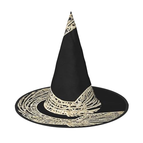 YBAOFU Hexenhut für Damen, spitz, faltbar, für Halloween-Party-Dekoration, 1 Stück, schwarze Meerjungfrau YBAOFU Hexenhut für Damen, spitz, faltbar, für Halloween-Party-Dekoration, 1 Stück, schwarze Meerjungfrau von YBAOFU