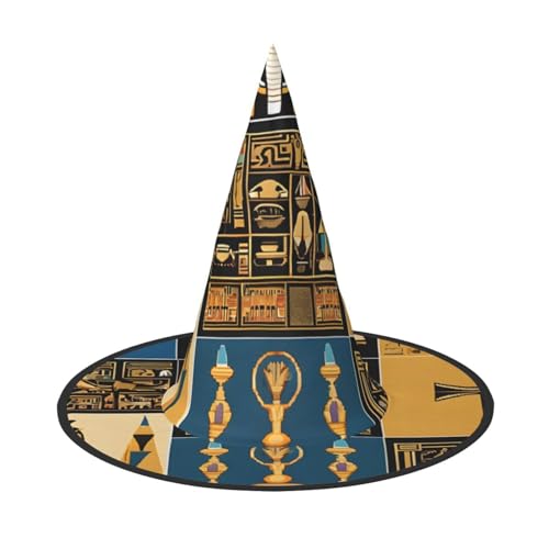 YBAOFU Hexenhut für Damen, spitz, faltbar, für Halloween-Party-Dekoration, 1 Stück – Stammes-Serie des alten Ägypten YBAOFU Hexenhut für Damen, spitz, faltbar, für Halloween-Party-Dekoration, 1 Stück – Stammes-Serie des alten Ägypten von YBAOFU
