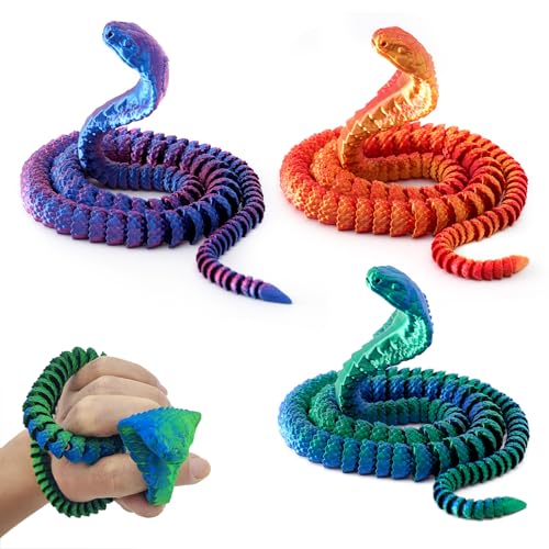 3D Druck Schlange Beweglicher 3 Stück Flexible 3D Gedruckte Schlangen Spielzeug Beweglicher 3D Gedruckter Schlange Schlange Fidget Toy Rotierendes Design Schlange für Easter Kind Geschenke Spielzeug 3D Druck Schlange Beweglicher 3 Stück Flexible 3D Gedruckte Schlangen Spielzeug Beweglicher 3D Gedruckter Schlange Schlange Fidget Toy Rotierendes Design Schlange für Easter Kind Geschenke Spielzeug von YBFBSJK