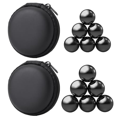 Magnetkugeln Mega Set 12 Stück Runde Magnetsteine für effektiven Stressabbau Magnetkugeln Gegen Stress im Büro & Zuhause Magnetwürfel für Whiteboard Kühlschrank Büro, Magnetisch Schach Spiel von YBFBSJK