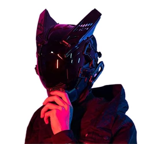 YBJMSFA Cyberpunk Maske, Futuristische Techwear Maske Coole Cyber Maske, Halloween Cosplay Kostüm Maske von YBJMSFA