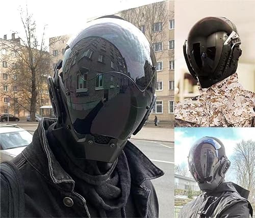 YBJMSFA Cyberpunk Maske, Futuristische Techwear Maske Coole Cyber Maske, Halloween Cosplay Kostüm Maske von YBJMSFA