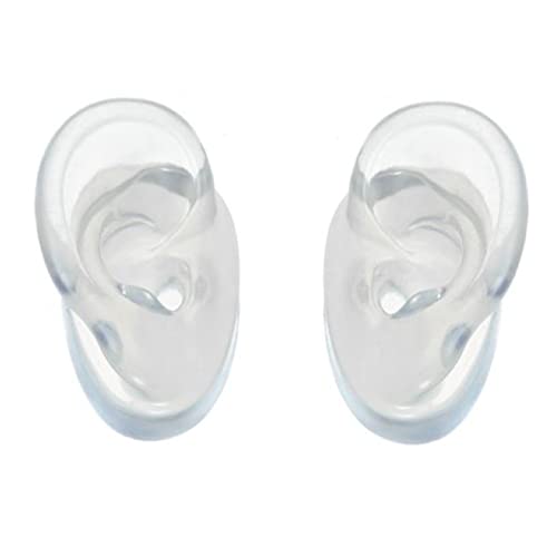 (1 Paar) weiches Silikon-Ohr-Modell – Nachahmung echtes Ohr-Modell – für Körperschmuck Simulation Display Requisiten Schmuck Display Ohrringe Praxis Piercing Werkzeuge (transparent) von YC°