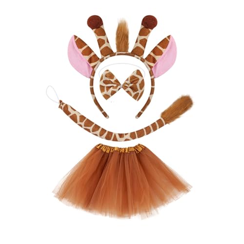 YCHUCH Giraffe Dress Up Outfit Halloween Giraffe Tier Kostüm Zubehör für Kinder Cosplay Geburtstag Weihnachten Halloween von YCHUCH