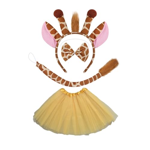 YCHUCH Giraffe Dress Up Outfit Halloween Giraffe Tier Kostüm Zubehör für Kinder Cosplay Geburtstag Weihnachten Halloween von YCHUCH