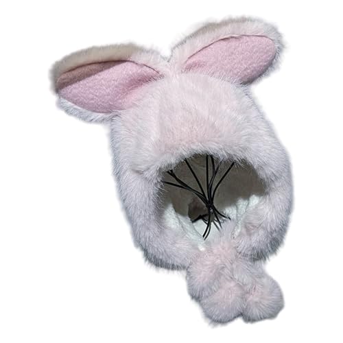 YCHUCH Hübscher Plüsch-Hasenhut, Weihnachten, Karneval, verstellbar, modisch, für Winteraktivitäten und Cosplay-Veranstaltungen von YCHUCH
