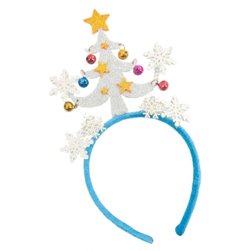 YCHUCH Modischer Weihnachts-Kopfschmuck, festliches Haar-Accessoire mit Schneeflocken, Haardekoration, Kopfbedeckung für saisonale Kleidung von YCHUCH