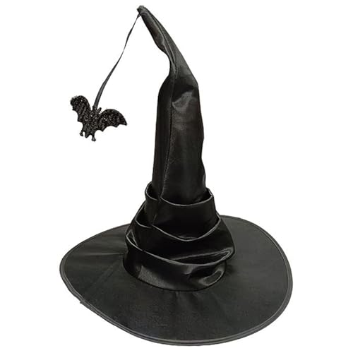YCHUCH Mysterious Attraction Crinkled Hexenhut Halloween Kostüm Hexenhüte Für Halloween Feierlichkeiten Und Themenveranstaltungen von YCHUCH