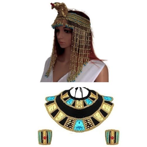YCHUCH Queen Golden Kostüm Cosplay Kopfbedeckung Stirnbänder Cosplay Stirnbänder Haarband von YCHUCH