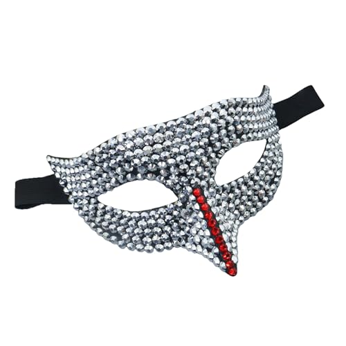 YCHUCH Strasssteine Maskerade Augenmaske Halbe Gesichtsmaske Maskerade Kostümzubehör Für Männer Frauen Maskerade Halloween Cosplay YCHUCH Strasssteine Maskerade Augenmaske Halbe Gesichtsmaske Maskerade Kostümzubehör Für Männer Frauen Maskerade Halloween Cosplay von YCHUCH