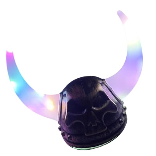 YCHUCH Warrrior Wikingerhelme mit Hörnern Mittelalter Wikinger Alter Gehörnte Wikinger Helme Berserker Soldat Warrrior Hut Sallet von YCHUCH