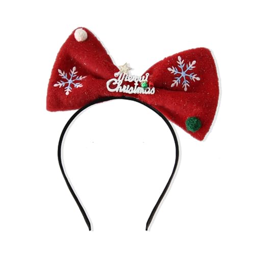YCHUCH Weihnachten Pailletten Haarband Festliche Schleifen Haarreifen Schneeflocke Party Kopfbedeckung für Festliche Party von YCHUCH