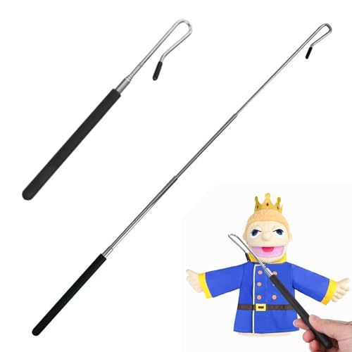 YCHYAN 2 Stück Adjustable Puppet Handles, Ausziehbarer Puppenstab aus Metall, mit Gummi Anti Rutsch Manschette, Geeignet für Puppen Aller Größen, Ideal für Puppentheater und Bauchrednerei YCHYAN 2 Stück Adjustable Puppet Handles, Ausziehbarer Puppenstab aus Metall, mit Gummi Anti Rutsch Manschette, Geeignet für Puppen Aller Größen, Ideal für Puppentheater und Bauchrednerei von YCHYAN