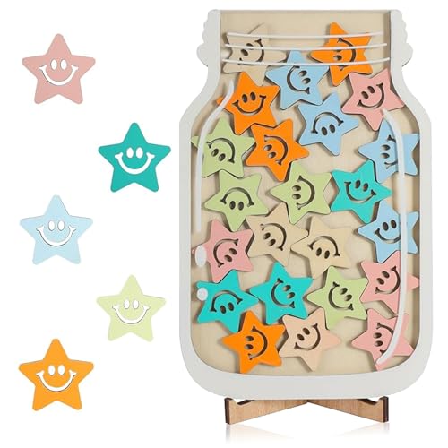 YCHYAN Belohnungsglas Kinder, Personalisiertes Magnetische Belohnungsglas für Kinder, Töpfchentraining Belohnungsglas, Sternglas Belohnung, Geeignet für Haus, Schule und Klassenzimmer YCHYAN Belohnungsglas Kinder, Personalisiertes Magnetische Belohnungsglas für Kinder, Töpfchentraining Belohnungsglas, Sternglas Belohnung, Geeignet für Haus, Schule und Klassenzimmer von YCHYAN