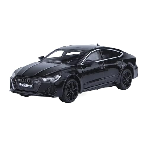 Miniatur Modelle 1 24 Für Audi RS7 Sportback Legierung Druckguss Spielzeugauto Modell Rad Sound Und Licht Spielzeug Sammlerstück Geschenk Originalgetreue Nachbildung(Schwarz) von YCNXEB