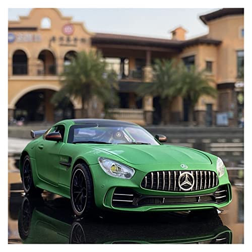 Miniatur Modelle 1 24 Für Benz AMG-GTR Legierung Sportwagen Modell Diecast Spielzeugfahrzeuge Sammlung Sound Licht Kinder Spielzeug Geschenk Originalgetreue Nachbildung(Grün) von YCNXEB