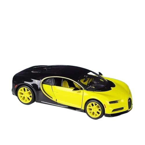 Miniatur Modelle 1 24 Für Bugatti Chiron Alloy Sports Car Diecast Metal Toy Vehicles Car Model Simulation Collection Originalgetreue Nachbildung(Yellow) von YCNXEB