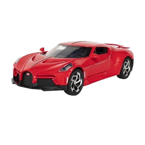 Miniatur Modelle 1 24 Für Bugatti Voice of The Night Automodell Diecasts Fahrzeuge Metall Sound Und Licht Dekoration Sammlerstücke Originalgetreue Nachbildung(Rot) von YCNXEB