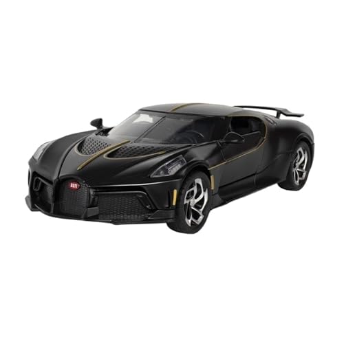 Miniatur Modelle 1 24 Für Bugatti Voice of The Night Automodell Diecasts Fahrzeuge Metall Sound Und Licht Dekoration Sammlerstücke Originalgetreue Nachbildung(Schwarz) von YCNXEB