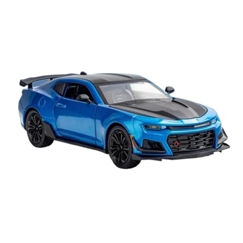 YCNXEB Miniatur Modelle 1 24 Für Chevrolet Camaro Legierung Diecast Sport Auto Modell Spielzeug Simulation Fahrzeug Pull Back Spielzeug Originalgetreue Nachbildung(Blau) von YCNXEB