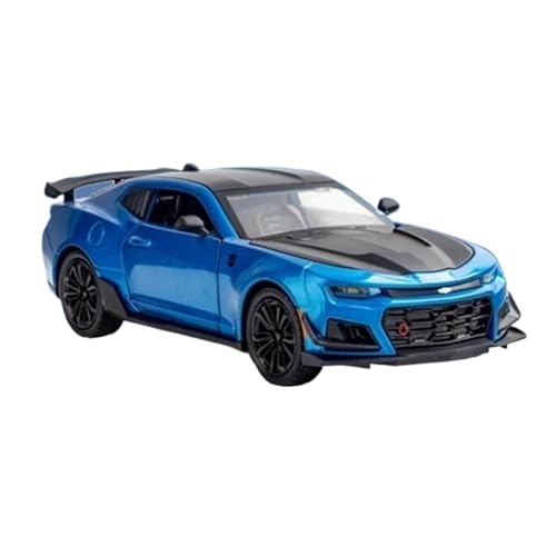 YCNXEB Miniatur Modelle 1 24 Für Chevrolet Camaro Legierung Diecast Sport Auto Modell Spielzeug Simulation Fahrzeug Zurückziehen Spielzeug Geschenke Originalgetreue Nachbildung(Blau) von YCNXEB