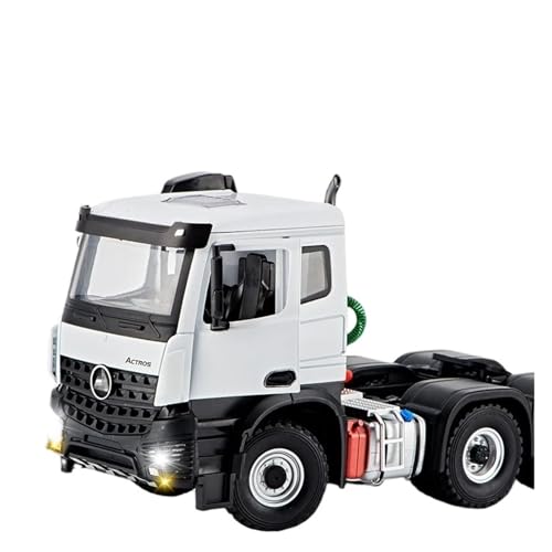 Miniatur Modelle 1 24 Für Mercedes Benz Actros Traktor Engineering Sattelzugmaschine Metalllegierung Druckgussmodell LKW Sound Light Collectibles Originalgetreue Nachbildung(White) von YCNXEB