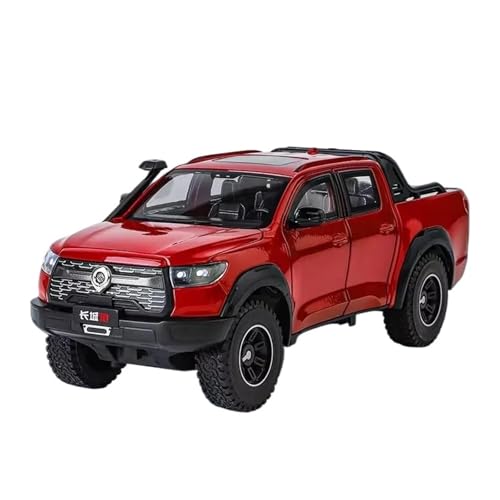 Miniatur Modelle 1 24 Für POER Auto-Spielzeug-Legierung OffroadPickupTruckModelsWheelingShockAbsorption Sound Light Hobbyist Collections Originalgetreue Nachbildung(Rot) von YCNXEB