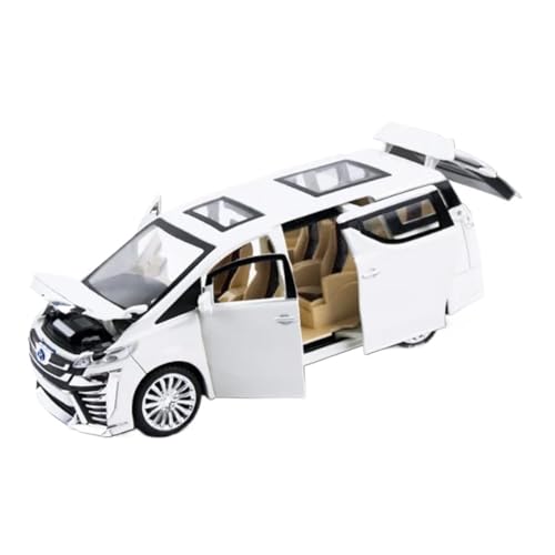 Miniatur Modelle 1 24 Für VELLFIRE MPV Legierung Auto Diecast Metall Spielzeug Fahrzeuge Auto Modell Simulation Sound Und Licht Spielzeug Originalgetreue Nachbildung(White) von YCNXEB