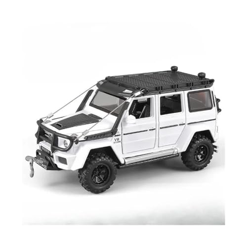 Miniatur Modelle 1 32 Für Benz Brabus G550 Geländewagenmodell Mit Ton Und Licht, Sammeldruckguss-Spielzeugautosammlung Originalgetreue Nachbildung(White) von YCNXEB