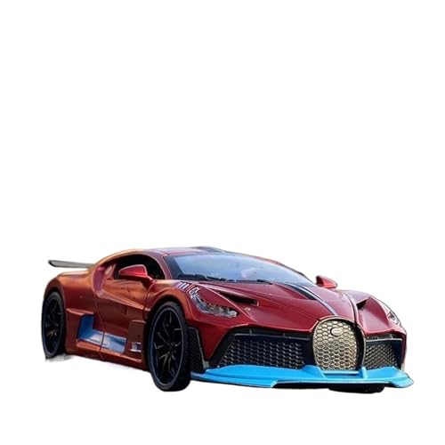 Miniatur Modelle 1 32 Für Bugatti Veyron Divo Legierung Sportwagen Modell Spielzeugauto Simulation Sound Licht Enthusiasten Sammeln Originalgetreue Nachbildung(Rot) von YCNXEB