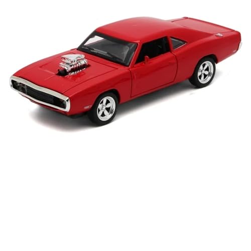 Miniatur Modelle 1 32 Für Dodge Charger Automodell Druckgusslegierung Pferde Muscle-Car Mit Sound Und Licht Pullback-Spielzeug Originalgetreue Nachbildung(Rot) von YCNXEB