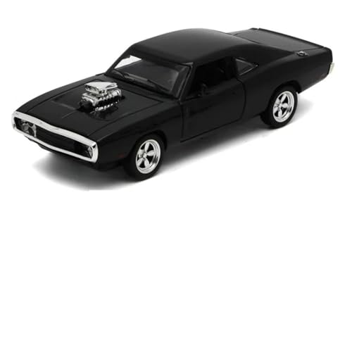 Miniatur Modelle 1 32 Für Dodge Charger Automodell Druckgusslegierung Pferde Muscle-Car Mit Sound Und Licht Pullback-Spielzeug Originalgetreue Nachbildung(Schwarz) von YCNXEB