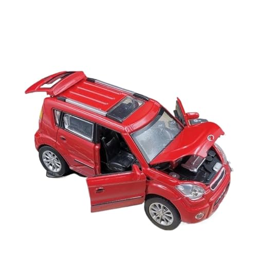 YCNXEB Miniatur Modelle 1 32 Für KIA Soul Legierung Mini Auto Modell Diecast Metall Spielzeug Fahrzeuge Hohe Simulation Auto Modell Sammlung Spielzeug Originalgetreue Nachbildung(Rot) von YCNXEB