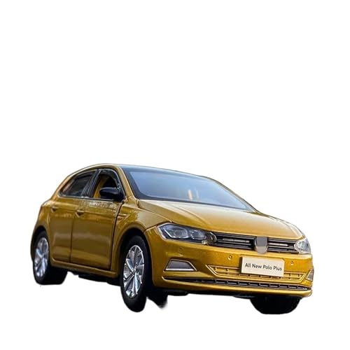 Miniatur Modelle 1 32 Für Polo Legierung Mini Auto Modell Druckguss Simulation Miniatur Maßstab Auto Modell Sammlung Metall Kleines Spielzeug Originalgetreue Nachbildung(Gold) von YCNXEB