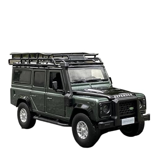 Miniatur Modelle 1 32 Für Range Rover Defender Legierung Auto Modell Diecast Spielzeug Metall Geländewagen Auto Modell Simulation Sound Licht Originalgetreue Nachbildung(Grün) von YCNXEB