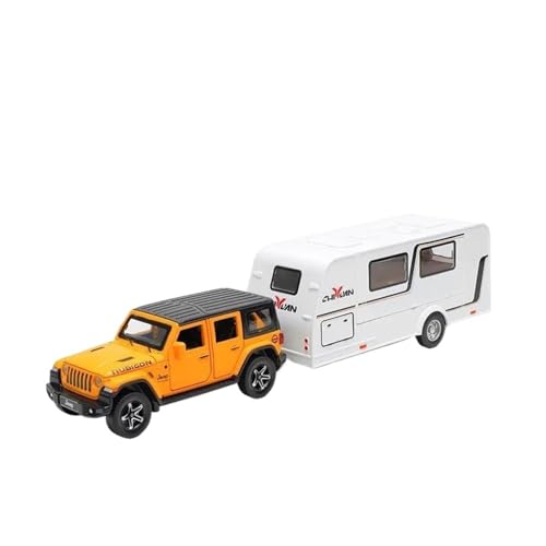 Miniatur Modelle 1 32 Für Toyota Land Cruiser Legierung Modell Auto Spielzeug Druckguss Metall Casting Auto Sammlerstücke Spielzeug Fahrzeug Originalgetreue Nachbildung(Wrangler Yellow) von YCNXEB