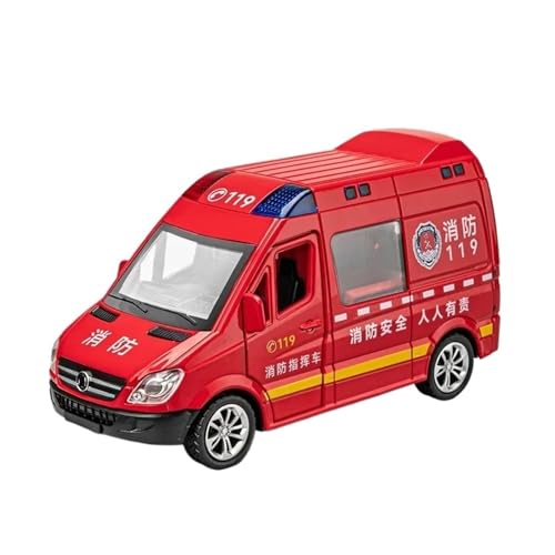 Miniatur Modelle 1 36 Für Mercedes Benz Stadt Service Fahrzeug Öffentliche Sicherheit Feuer Spezielle Polizei Krankenwagen Legierung Modell Sound Licht Spielzeug Originalgetreue Nachbildung(Rot) von YCNXEB