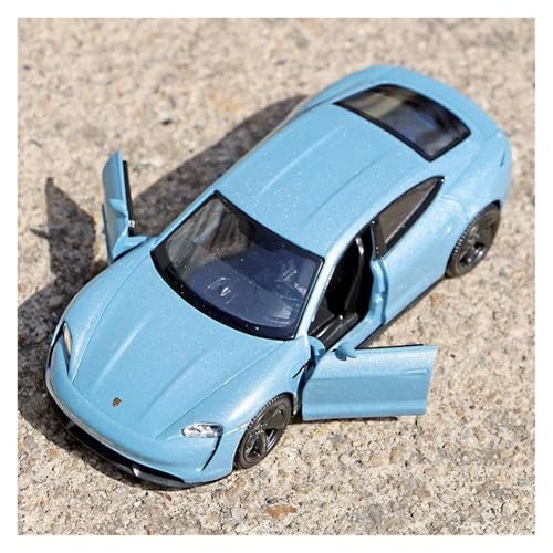 YCNXEB Miniatur Modelle 1 36 Legierungsmodell Für Porsche Taycan Sportwagenmodell Türöffnung Pull Back Auto Sammlerspielzeug Originalgetreue Nachbildung(Blau) von YCNXEB